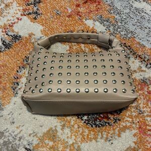 Urban Expressions Studded Taupe Shoulder Bag - New